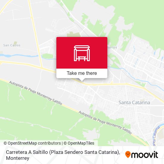 Mapa de Carretera A Saltillo (Plaza Sendero Santa Catarina)