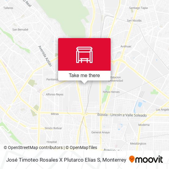 José Timoteo Rosales X Plutarco Elías S map