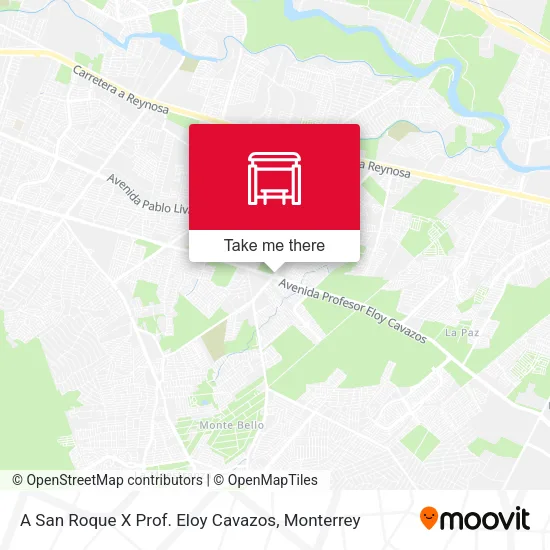 Mapa de A San Roque X Prof. Eloy Cavazos