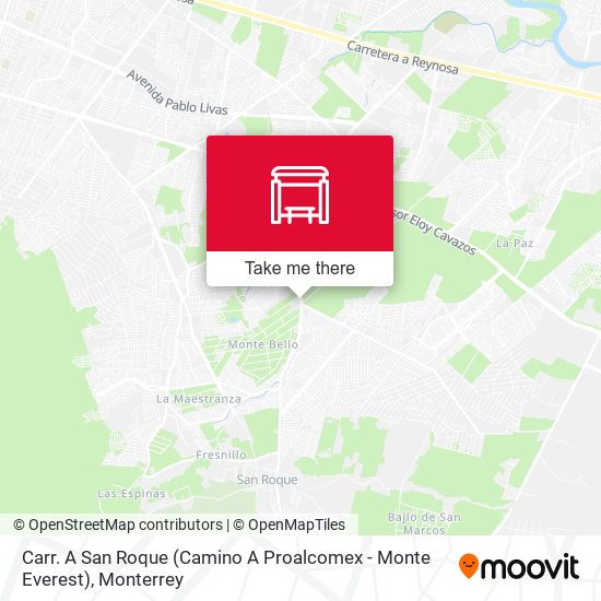Carr. A San Roque (Camino A Proalcomex - Monte Everest) map