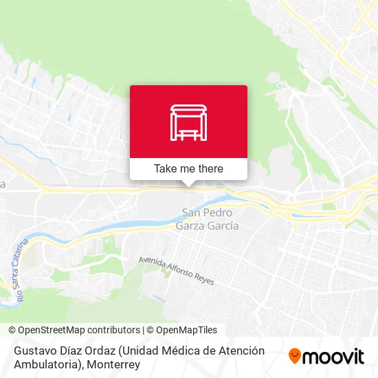 Mapa de Gustavo Díaz Ordaz (Unidad Médica de Atención Ambulatoria)