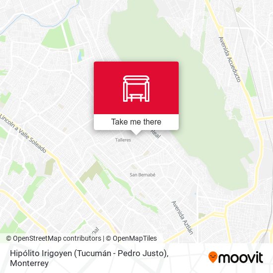 Mapa de Hipólito Irigoyen (Tucumán - Pedro Justo)