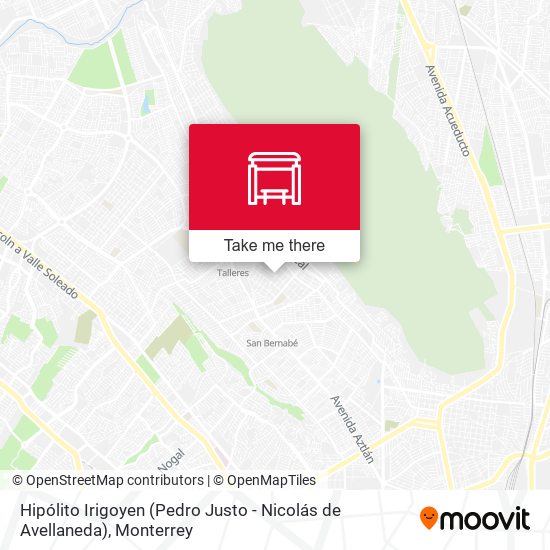 Hipólito Irigoyen (Pedro Justo - Nicolás de Avellaneda) map
