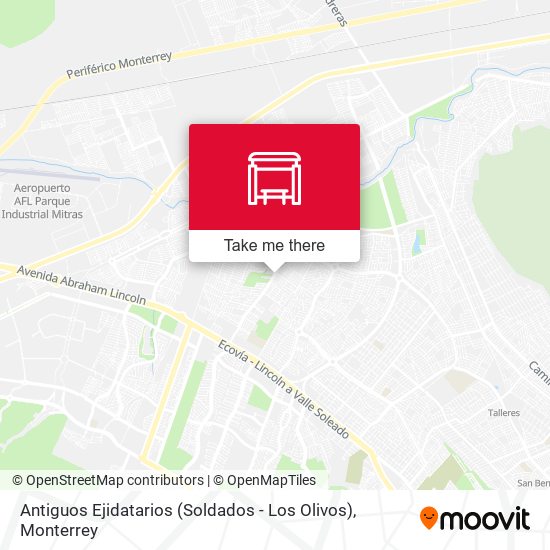 Antiguos Ejidatarios (Soldados - Los Olivos) map