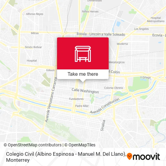Mapa de Colegio Civil (Albino Espinosa - Manuel M. Del Llano)