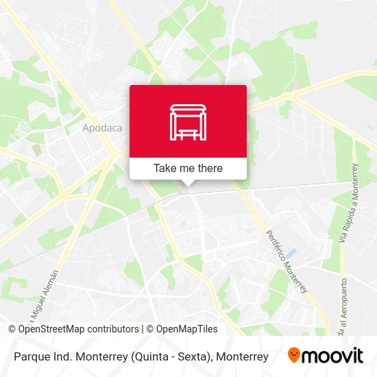 Parque Ind. Monterrey (Quinta - Sexta) map