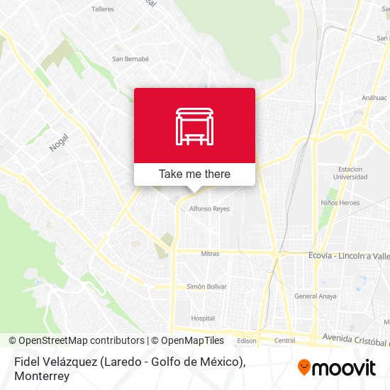 Fidel Velázquez (Laredo - Golfo de México) map