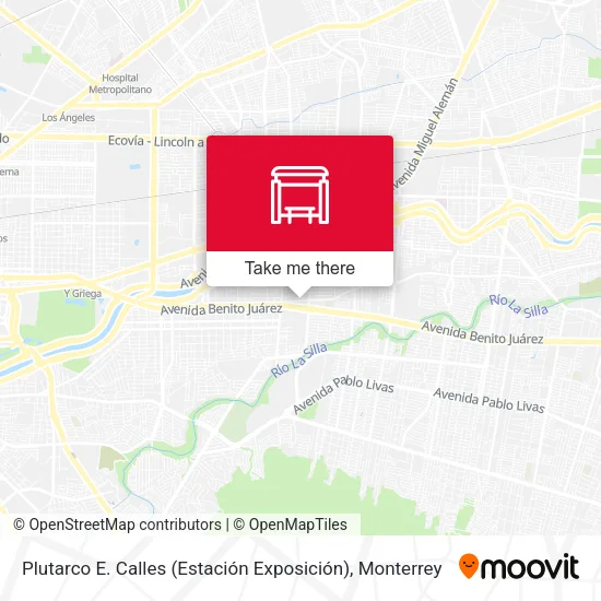 Mapa de Plutarco E. Calles (Estación Exposición)