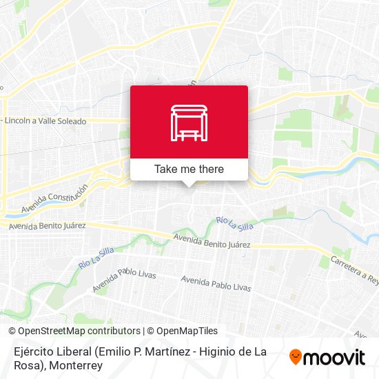 Ejército Liberal (Emilio P. Martínez - Higinio de La Rosa) map