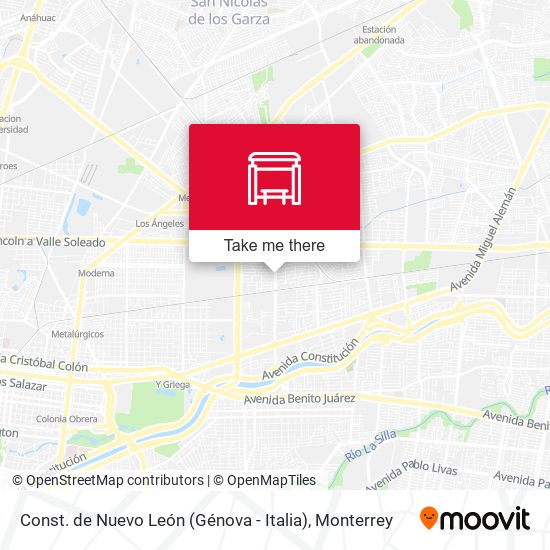 Mapa de Const. de Nuevo León (Génova - Italia)
