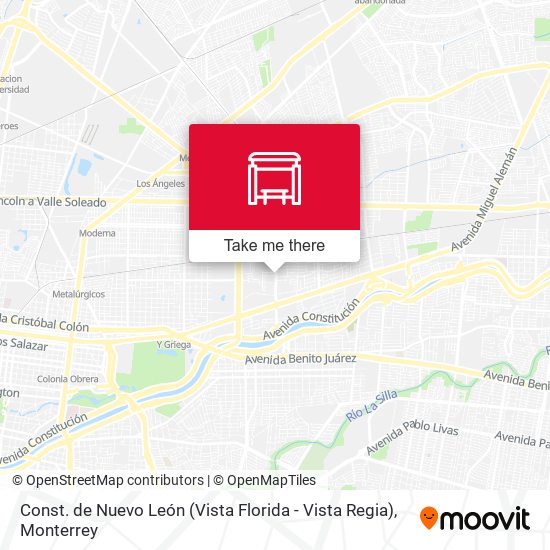 Const. de Nuevo León (Vista Florida - Vista Regia) map