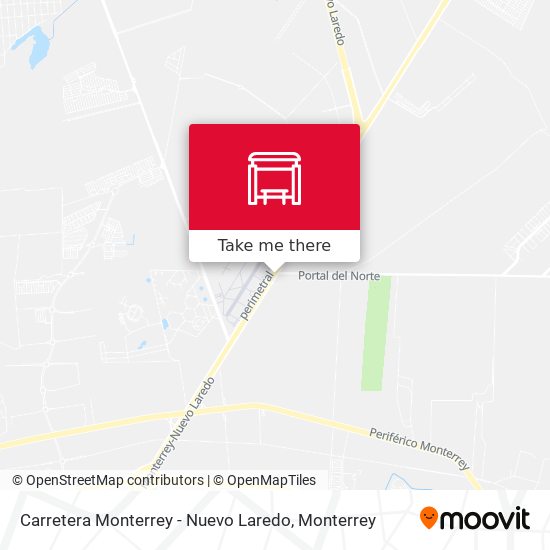 Mapa de Carretera Monterrey - Nuevo Laredo