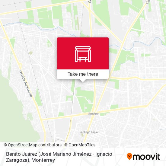 Benito Juárez (José Mariano Jiménez - Ignacio Zaragoza) map