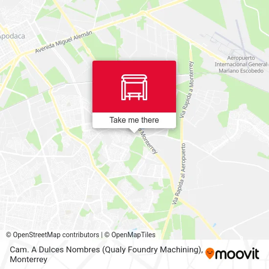 Cam. A Dulces Nombres (Qualy Foundry Machining) map