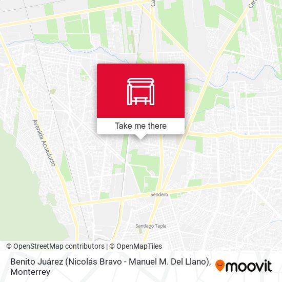 Benito Juárez (Nicolás Bravo - Manuel M. Del Llano) map