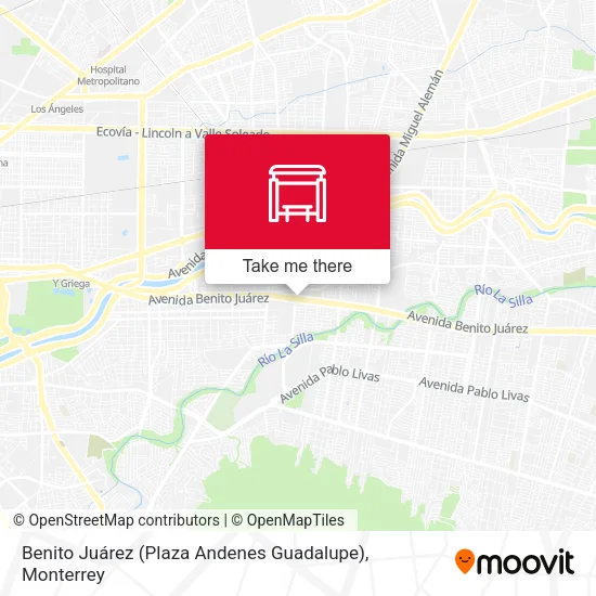 Benito Juárez (Plaza Andenes Guadalupe) map