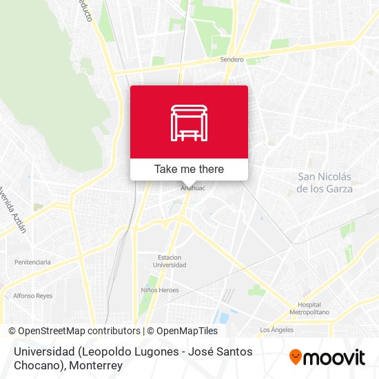 Universidad (Leopoldo Lugones - José Santos Chocano) map