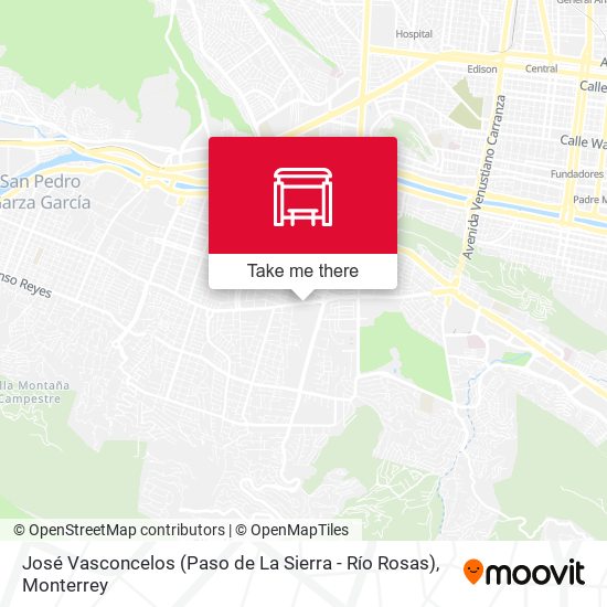 José Vasconcelos (Paso de La Sierra - Río Rosas) map