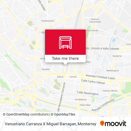 Venustiano Carranza X Miguel Barragan map