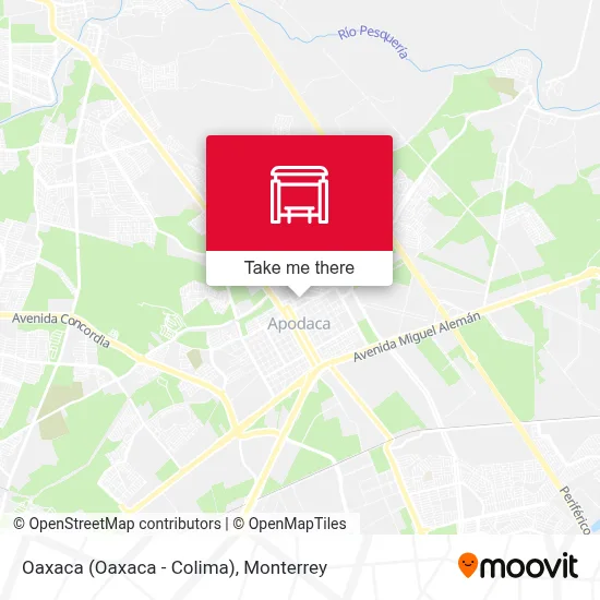 Oaxaca (Oaxaca - Colima) map