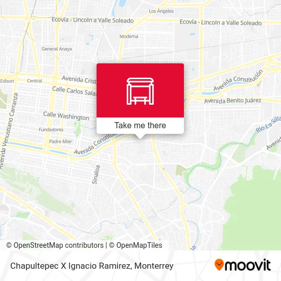 Chapultepec X Ignacio Ramirez map