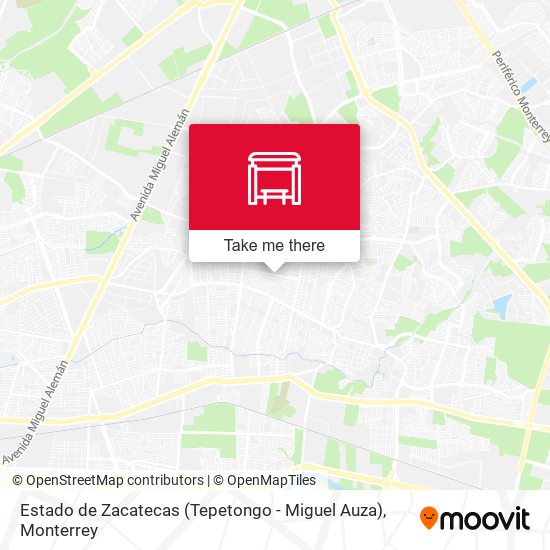 Mapa de Estado de Zacatecas (Tepetongo - Miguel Auza)