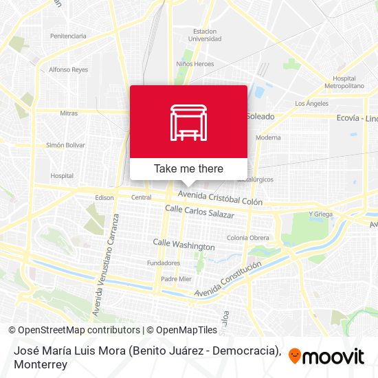 Mapa de José María Luis Mora (Benito Juárez - Democracia)