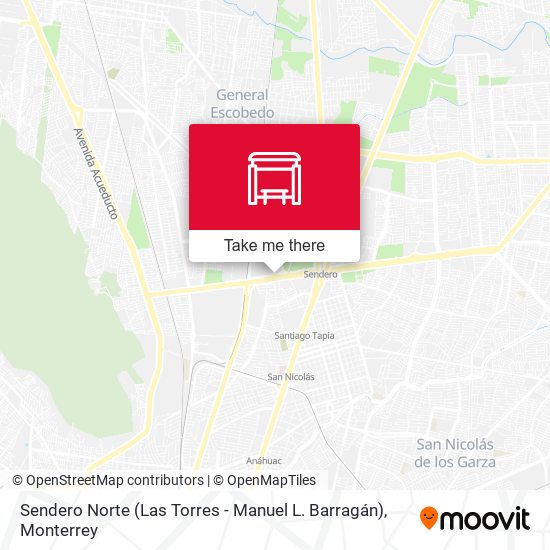 Sendero Norte (Las Torres - Manuel L. Barragán) map