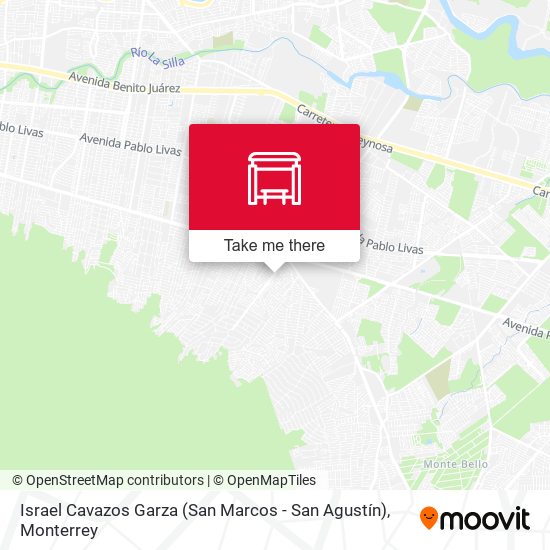 Israel Cavazos Garza (San Marcos - San Agustín) map