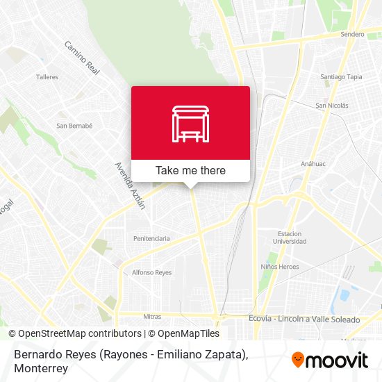 Bernardo Reyes (Rayones - Emiliano Zapata) map