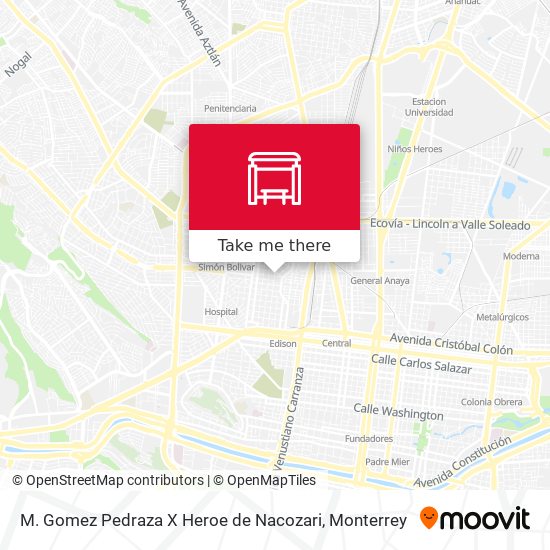 Mapa de M. Gomez Pedraza X Heroe de Nacozari