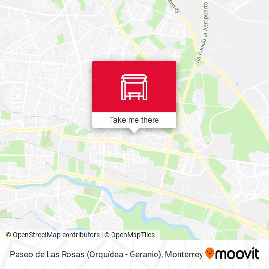 Mapa de Paseo de Las Rosas (Orquídea - Geranio)