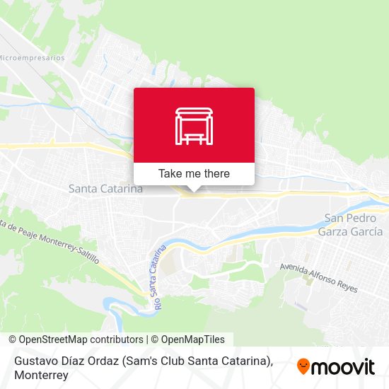 Mapa de Gustavo Díaz Ordaz (Sam's Club Santa Catarina)