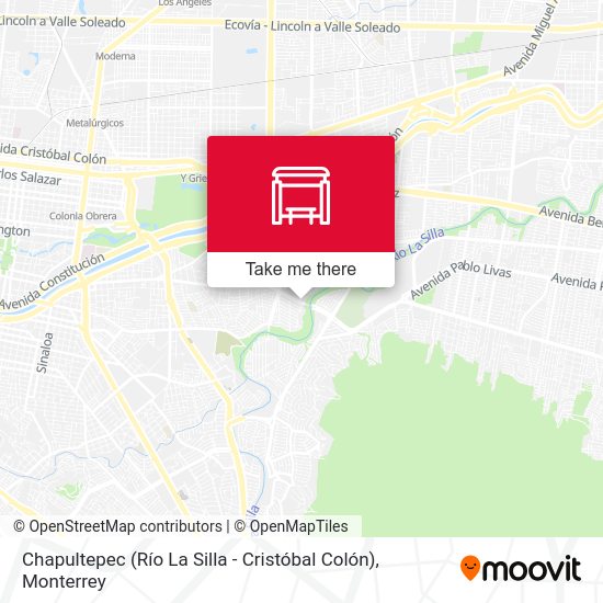 Mapa de Chapultepec (Río La Silla - Cristóbal Colón)