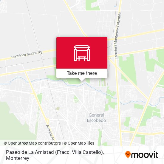 Mapa de Paseo de La Amistad (Fracc. Villa Castello)