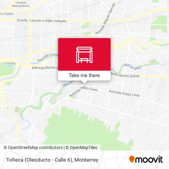 Mapa de Tolteca (Oleoducto - Calle 6)