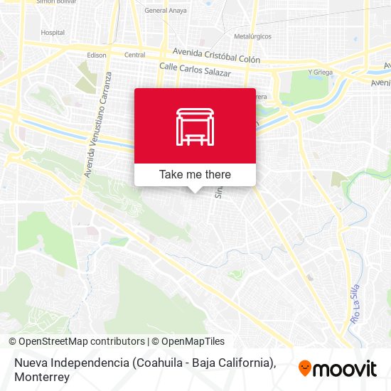 Mapa de Nueva Independencia (Coahuila - Baja California)