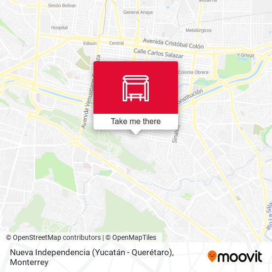 Mapa de Nueva Independencia (Yucatán - Querétaro)