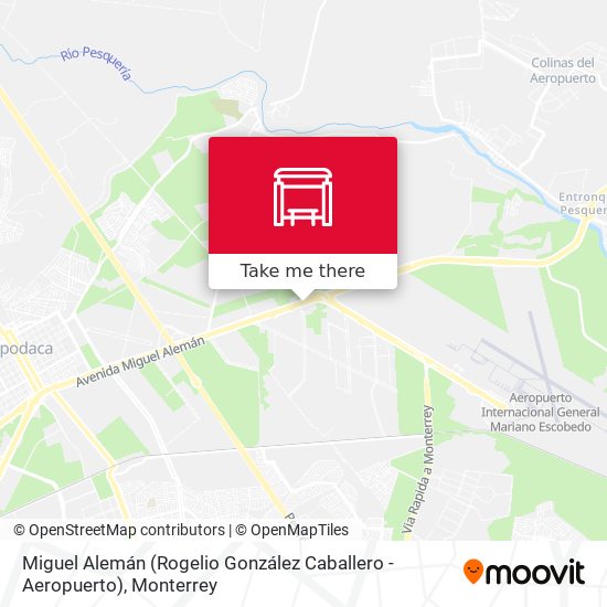 Miguel Alemán (Rogelio González Caballero - Aeropuerto) map