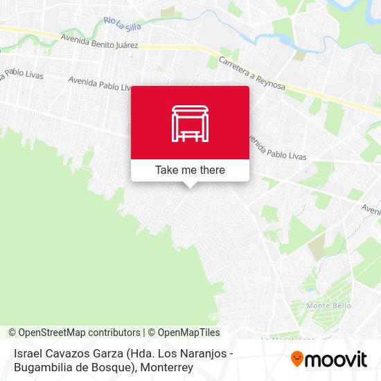 Mapa de Israel Cavazos Garza (Hda. Los Naranjos - Bugambilia de Bosque)
