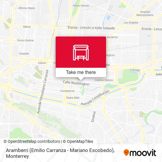 Aramberri (Emilio Carranza - Mariano Escobedo) map
