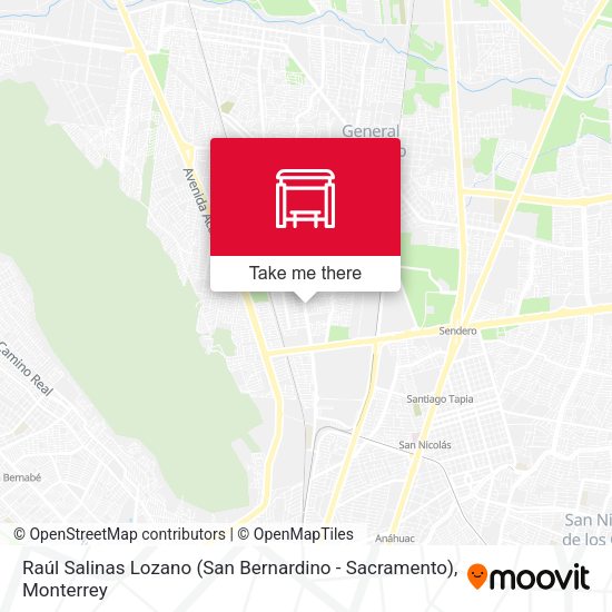 Mapa de Raúl Salinas Lozano (San Bernardino - Sacramento)