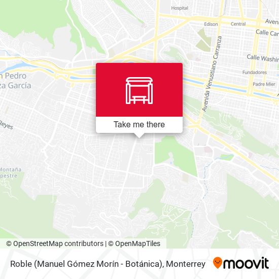 Mapa de Roble (Manuel Gómez Morín - Botánica)