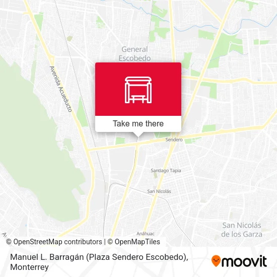 Mapa de Manuel L. Barragán (Plaza Sendero Escobedo)