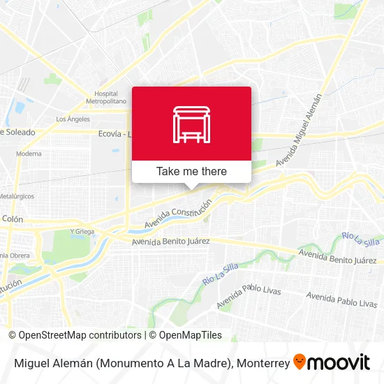 Mapa de Miguel Alemán (Monumento A La Madre)