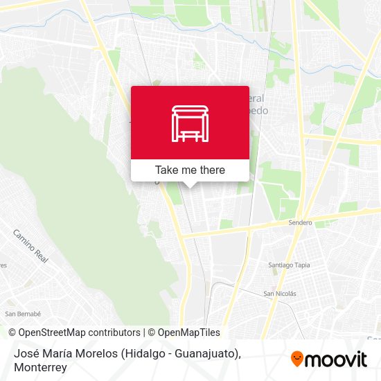 Mapa de José María Morelos (Hidalgo - Guanajuato)