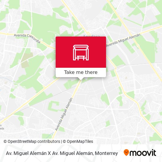 Av. Miguel Alemán X Av. Miguel Alemán map