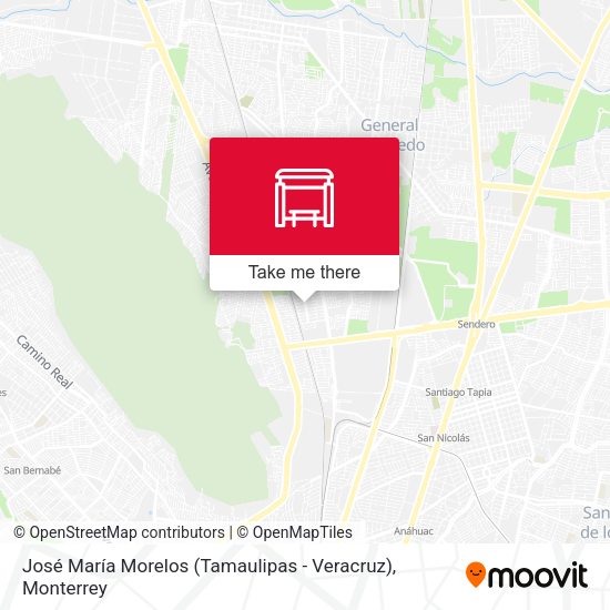 José María Morelos (Tamaulipas - Veracruz) map