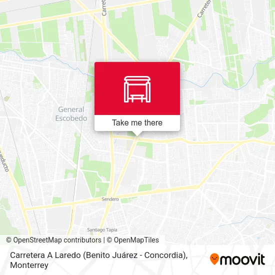 Mapa de Carretera A Laredo (Benito Juárez - Concordia)