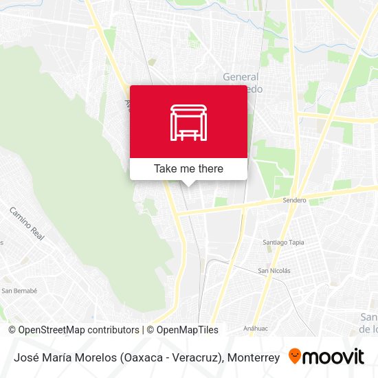 Mapa de José María Morelos (Oaxaca - Veracruz)
